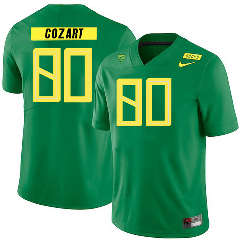 Men #80 Ashton Cozart Oregon Ducks College Football Jerseys Stitched Sale-Green